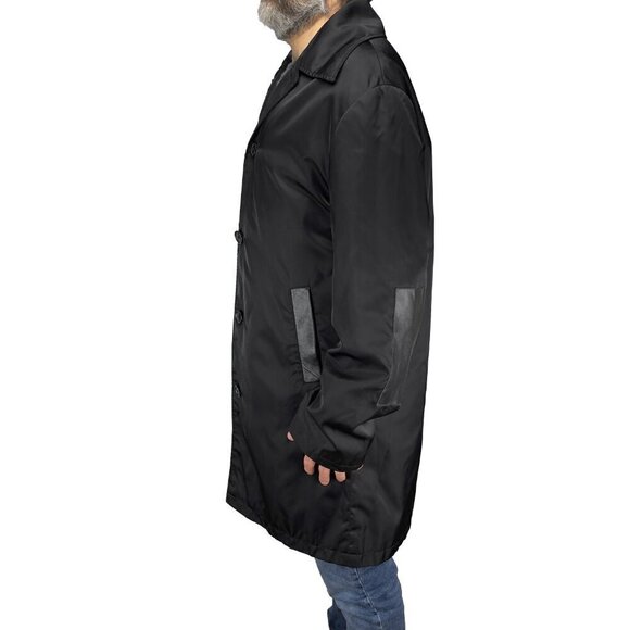 RUDSAK Trench Water Resistant Leather Detailling Long Black sz M‎ - Picture 5 of 9